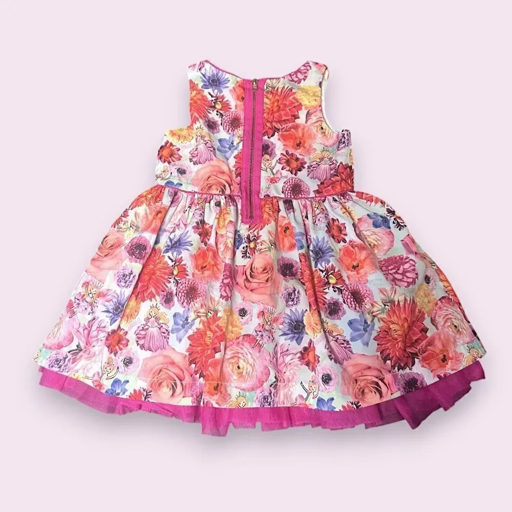 Florabelle Floral Dress with Back Zipper Toddler Kids Size 2T